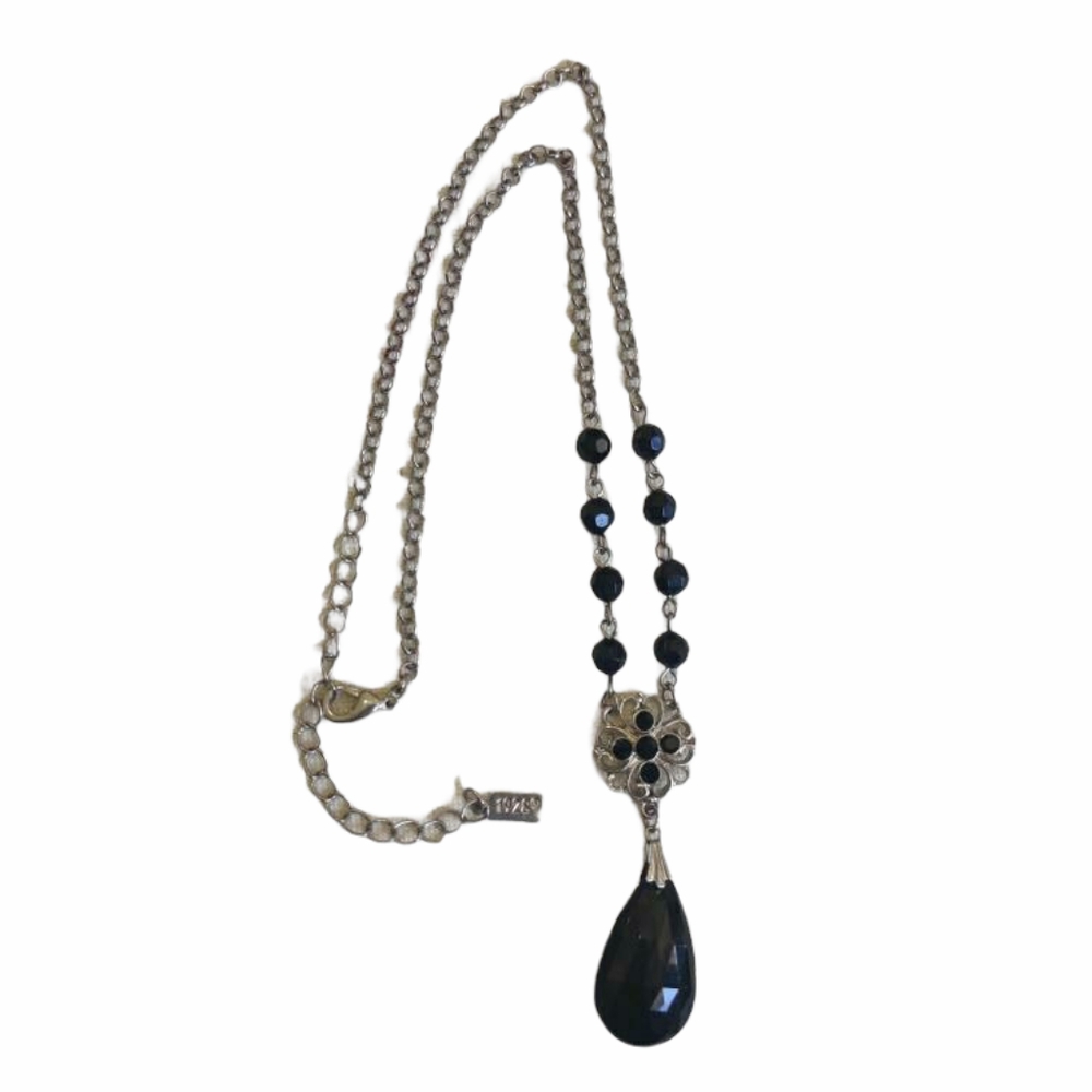 1928 Elegant Victorian Floral Chandelier Necklace